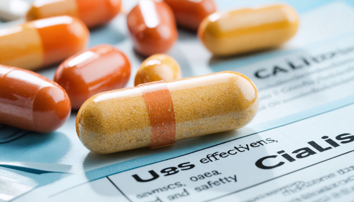 Blister pack of Cialis (tadalafil) tablets on a neutral background representing treatment for erectile dysfunction